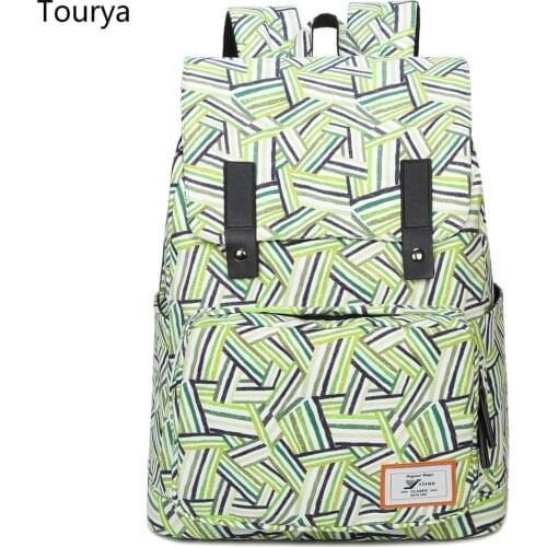 Tourya Fashion Backpack Women Printing Backpacks School Bags Shoulder Bookbag for Teenagers Girl escolar mochilas Laptop Bagpack