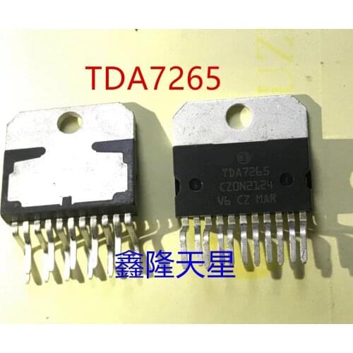2PCS -1lot TDA7265 imported original ZIP-11 dual channel audio amplifier chip integrated block spot 7265