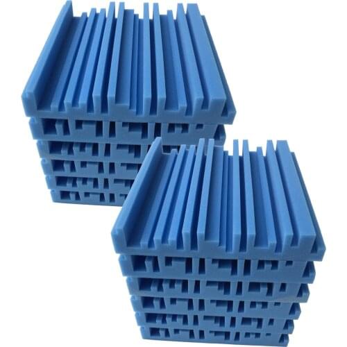 12pcs 10*10*2inch High Density Studio Acoustic Foams Panels Sound Insulation Foam Fire Retardant for Studio KTV Broadcast