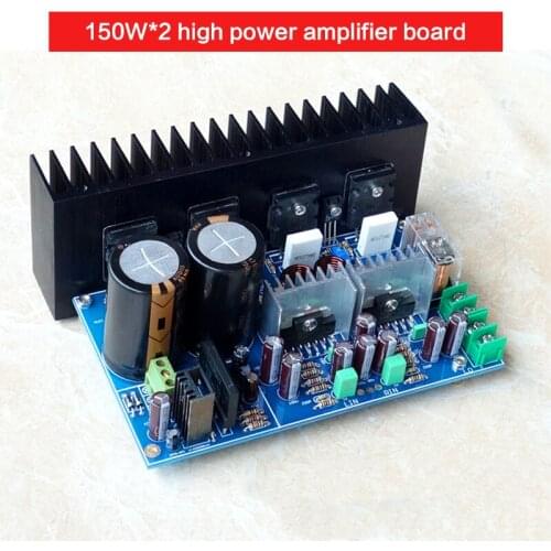 150w*2 High-power Fever DIY Power Amplifier Board AC Dual 18-36V A5 Audio Power Amplifier Board with Radiator 4-8Ohm