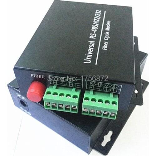 2pcs/lot RS485/422/232 to Optic Fiber Modem Singlemode FC 20km rs485/422/232 to ethernet fiber converter