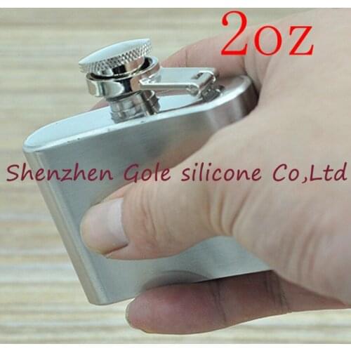200pcs 2oz Stainless Steel Pocket Flask Russian Hip Flask Male Small Portable Mini Shot Bottles Whiskey Jug Small Gifts For Man