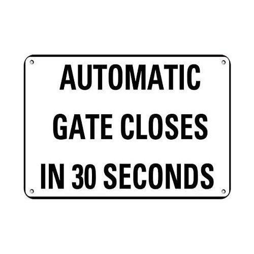 BIN SHANG Automatic Gate Closes in 30 Seconds Activity Sign Farm Sign Aluminum Metal Sign 8 X 12 Inch