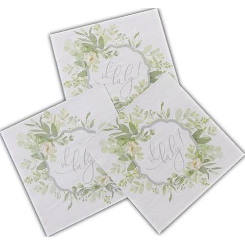 33*33cm 20pcs/lot Forest Leaves Theme Decoupage Table Paper Napkins Vintage Servilletas Birthday Wedding Festive Party Decor