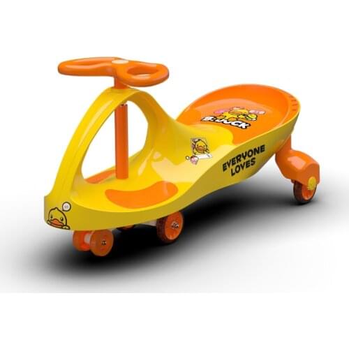 Baby Toys Swing Car Small Yellow Duck Childrens Scooter Baby Luge Baby Walker Four-Wheel Baby Boy Car Scooter Children