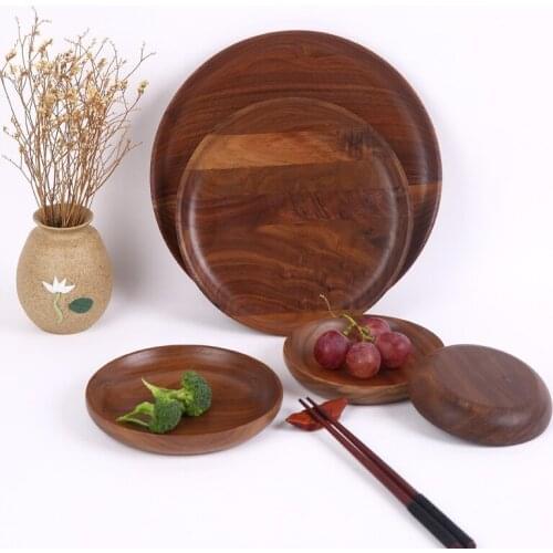 Home Natural Zebra Wood Modern Simplicity Serving Tray Kung Fu Tea Cutlery Trays Pallet Fruit Dessert Plate