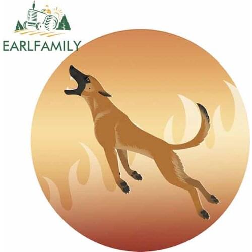 EARLFAMILY 13cm x 13cm Belgian Malinois Dog Vinyl Car Stickers Funny Car Bumper Decal Personality Creative Decoration