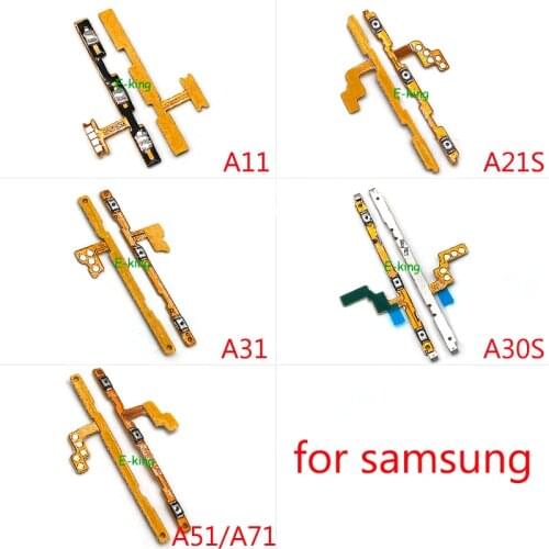 For Samsung Galaxy A11 A115F A21S A217 A31 A315F A30S A307 A51 A71 Power ON OFF Volume Up Down Side Button Switch Key Flex Cable