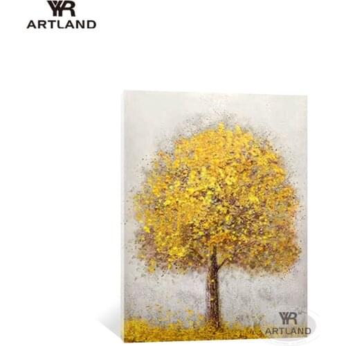 Goil money tree pictures for Christmas wall decoration Hand drawn acrylic oil painting art poster for living room sofa Entrance