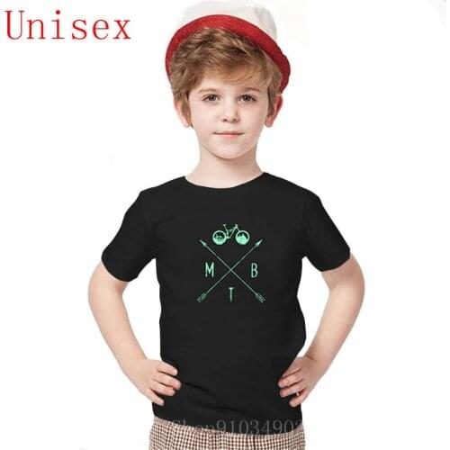 Custom Print Bike Travel MTB kids clothes girls 8 to 12 boys summer clothes Fashion Harajuku Tops Trendy pop childrens clothes