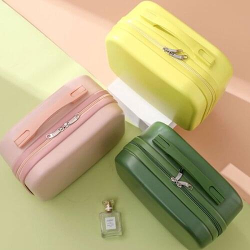 Mini Travel Hand Luggage Cosmetic Case Small Portable Carrying Pouch Cute Suitcase for Makeup Multifunctional Storage Organizer