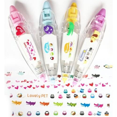 Korea Creative Correction Tape Sticker Cute Cartoon Book Decorative Student Supply Novelty Toys 11*2.7cm
