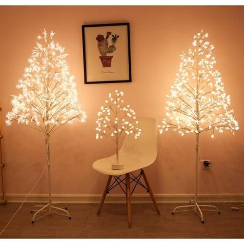 LED Christmas Tree Lights USB/AA Battery Powered DIY Creative Warm Fairy Light Tree Lampshade Wedding Party Home Bedroom Decor