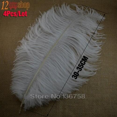 MNFT 4 Pcs Long Herl Ostrich Feather 30-35cm Length For Fly Tying intruder Streamer Saltwater Fly Fishing Flies Tying Materials