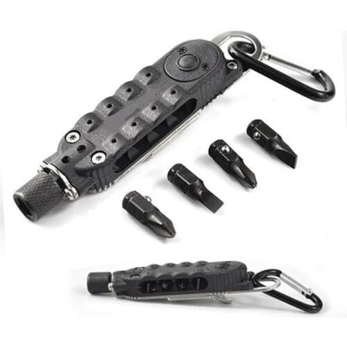 Multifunctional Screwdriver Keychain Outdoor Portable Stainless Steel Screwdriver Keychain EDC Outdoor Camping Survival Tool