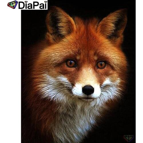 DIAPAI 100% Full Square/Round Drill 5D DIY Diamond Painting "Animal fox" Diamond Embroidery Cross Stitch 3D Home Decor A20398