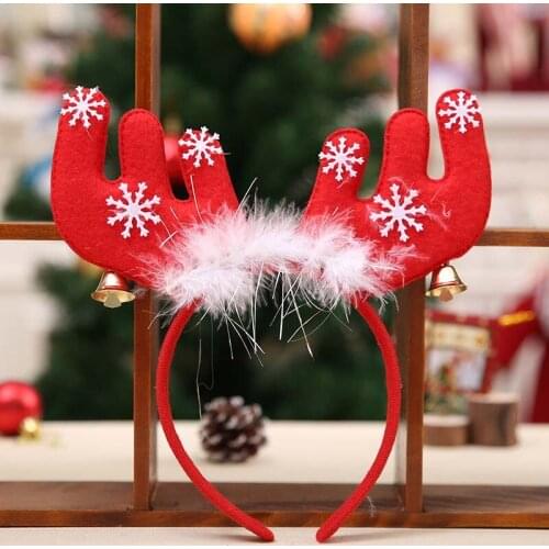 Milu deer elk antlers Headband Christmas dress hair accessories for Kids Adult Headwear Reindeer Ornaments Party Cosplay