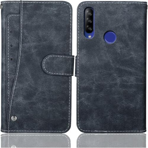 Luxury Wallet Doogee N20 Case 6.3" Vintage Flip Leather Cases Business Protective Cover With Front Card Slots Phone Book
