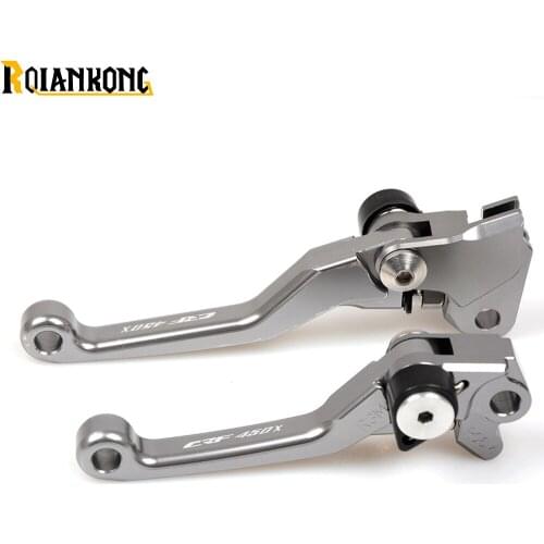 LOGO CRF450X Motorbike Dirt bike Pivot brake clutch lever For HONDA CRF450X 2004-2016 CRF 450X CR F450X CRF450X