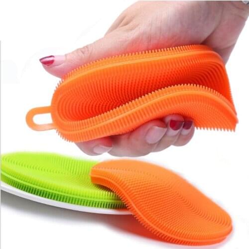 Silicone sponge pad Cookware Kitchen accessories home cooking tools For dishes Household utensils cleaning Eraser utilities