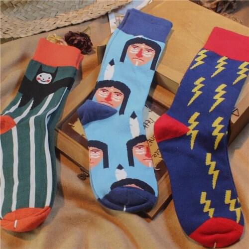 Medium Ladies Socks Pure Cotton Skin-Friendly and Elastic 2021 New Fashion Young Vigorous Humorous and Interesting Casual