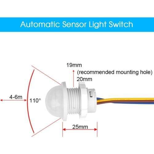 Light Switch PIR Sensor Detector Smart Switch LED 110V 220V PIR Infrared Motion Sensor Switch Auto On Off