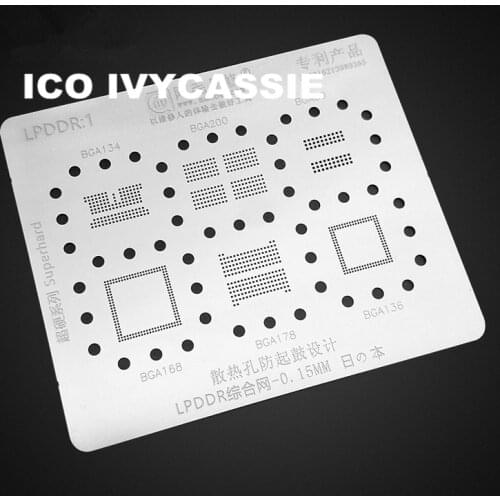 BGA200/178/134/60/168/136 BGA Stencil For Huawei Glory 9X RAM IC Reballing Pin Solder Ball Amaoe LPDDR1 Tin Plant Net Steel Mesh