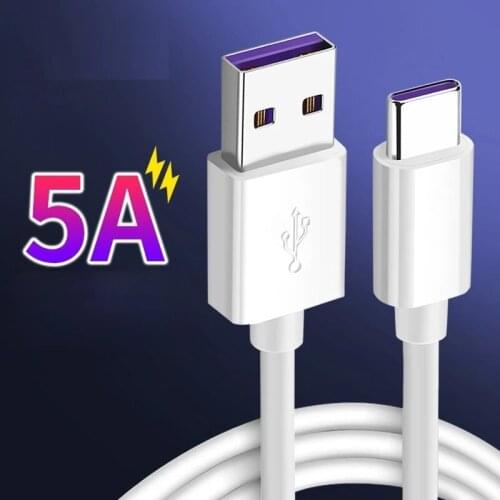 5A Fast Charging White USB Cable Type C For Huawei P30 P7 P8 P9 P10 For Samsung S10 S9 S8 Xiaomi Redmi Data Cable