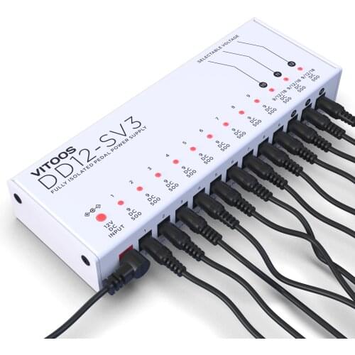 VITOOS DD12-SV3 effect pedal power supply fully isolated Filter ripple Noise reduction High Power Digital effector