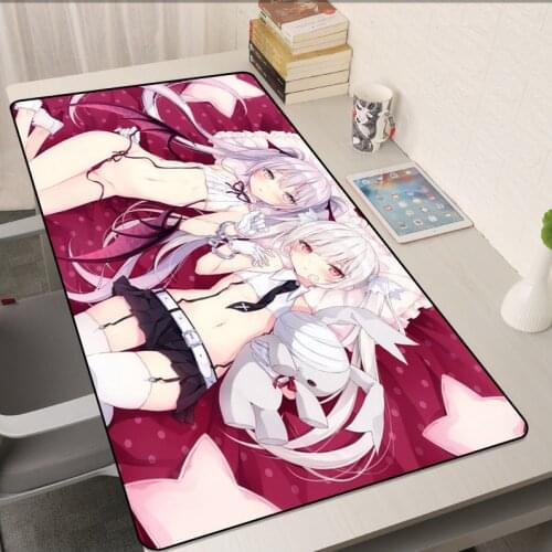 Anime Kawaii Girl Game Player Accessories Mouse Pad HD Picture Waterproof Keyboard and Mouse Pad Customkeyboard Andmouse Pad Xxl