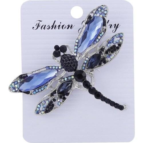 Women Blue Dragonfly Brooch Fashion Party Wedding Brooches Pins Accessories Bag Lapel Pin Jewelry Good Gift