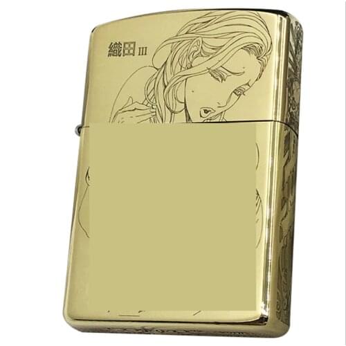 Zorro Brass Kerosene Lighter Windproof Toy Boutique Copper Carving Beauty Smoker Gift ZHiTian C Style