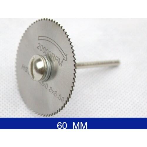 1PCS 60mm HSS Rotary Circular Saw Blades Tool Cutting Discs With 3.17mm Mandrel Drill Rotary Tool Accessories Woodworking