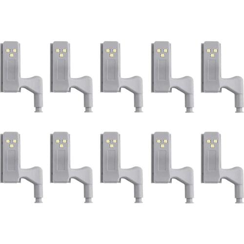 10Pcs Popular Universal Cabinet Wardrobe Hinge LED Night Lights Battery Sensor Lights 12V for Kitchen Bedroom Parlor
