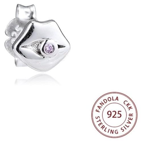 100% 925 Sterling Silver My Lips Single Stud Earrings for Woman Earrings Women Silver 925 Jewelry Gift brincos mujer