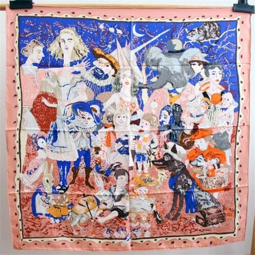 100% Pure Silk Scarf Women Family Party Scarves Wraps Head Handkerchief Muslim Hijabs Silk Foulards Bandana Silk Foulard 90x90CM