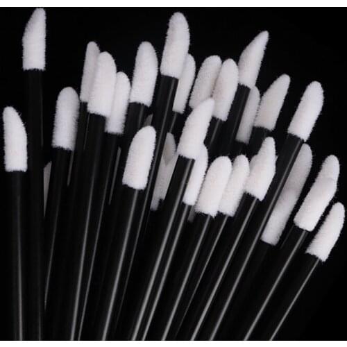 Cheap Price 1000 Pcs Black Disposable Lip Brushes Makeup Brushes Lipstick Gloss Mini lip Stick Brush Wands Applicator