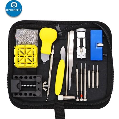168Pcs Professional Watchmaker Watch Repair Tool Kit Watch Opener Band Link Remover Pry Screwdriver Battery Change Watch Parts
