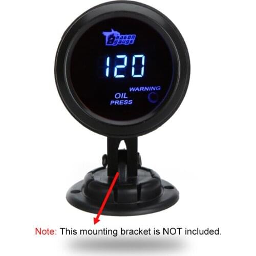 2inch Auto Car Universal LED Digital Oil Pressure Meter Gauge Sensor and Holder with 52mm LCD 0~120PSI Warning Light