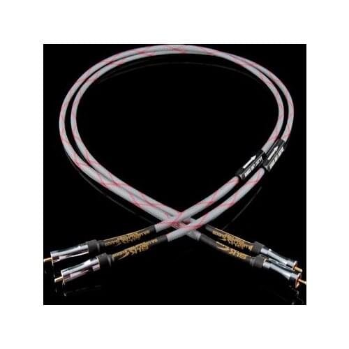 2PCS GENUINE 5N OCC single crystal copper high shielding plus aluminum platinum silver plated audio signal cab