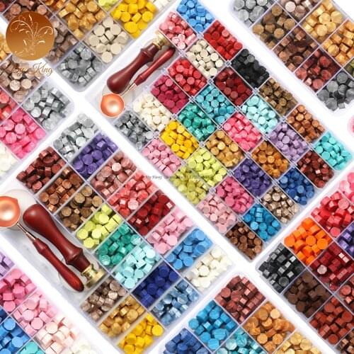 14 Choices Sealing Wax Stamp Making Tools Sealing Wax Box Set Seal Beans DIY Envelope Party Invitation Letter Card Tools