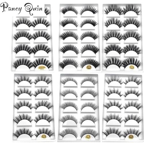 3 Pairs/set 3D Chemical Fiber makeup False Eyelashes Naturally Long and Realistic Style Handmade Black Lashes mink eyelashes
