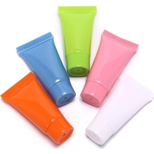 5pcs 5ml Containers Empty Makeup squeeze tube Refilable Bottles Emulsion Cream Packaging Cosmetic Soft Tube plastic Lotion