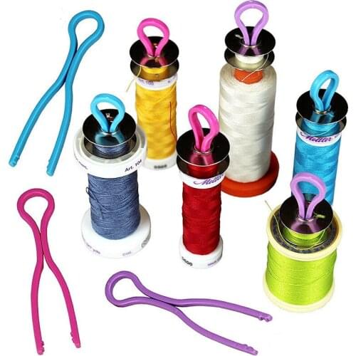 50PC Plastic Bobbin Clips Thread Spool Clamp Needlework Storage Holder Organizer DIY Apparel Crafts Sewing Auxiliary Accessories