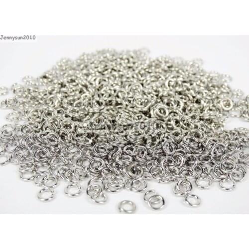 7mm Wholesale Silver Gold Pewter Gunmetal Bronze Copper Plated Open Split Jump Rings Connector Jewelry Findings 5000Pcs/Pack