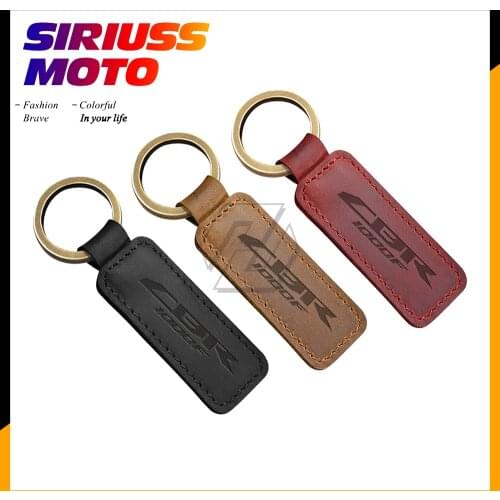 Motorcycle Retro Keychain Cowhide Key Ring Case for Honda CBR1000F CBR 1000F Motorbike Key
