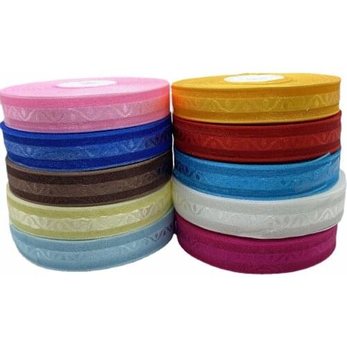 5/50yards/lot 3/4"(20mm) Organza Ribbon Bow Wedding Christmas Party Wrapping Decoration Lace Jacquard Crafts