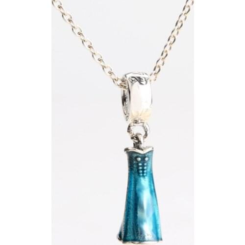 DoDoFly S925 Sterling Silver New Princess Dress Pendant Hot Fairy Skirt Beads Fit Original Charms Bracelet