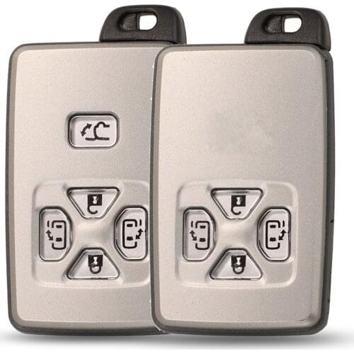 Jingyuqin For Toyota Previa Alphard Prius 4/5 Buttons Replacement Smart Remote Car Key Shell Case Fob