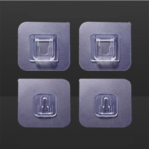 10 Pairs / 20PCS Double Sided Adhesive Wall Hooks Hanger Transparent Suction Cup Sucker Hooks for Kitchen Bathroom accessories